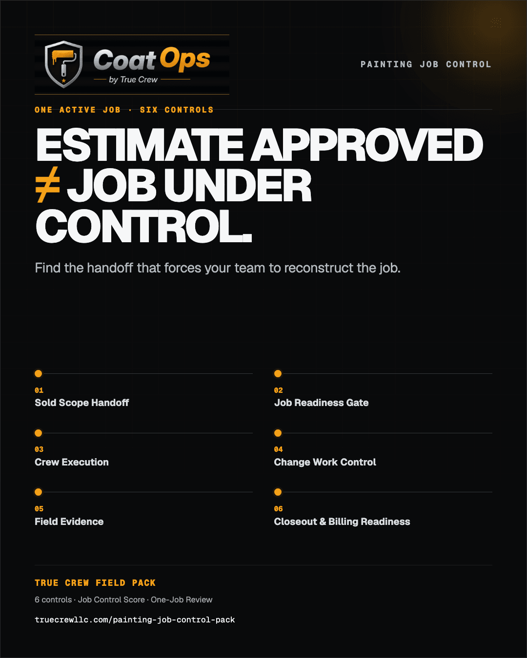 Completed ≠ Documented / Job Control